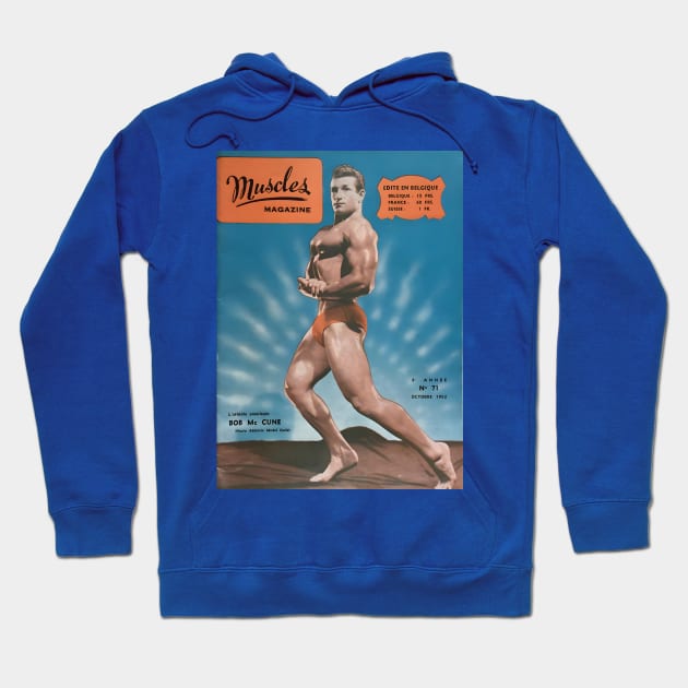 MUSCLES MAGAZINE - Vintage Physique Muscle Male Model Magazine Cover Hoodie by SNAustralia